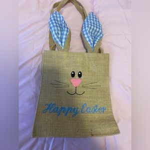 Burlap Easter tote- use as an Easter basket, great condition